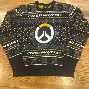 Overwatch Black and Yellow Men's Sweater
